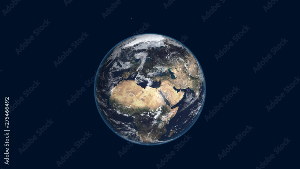 planet earth seen from satellite