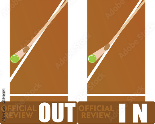 Tennis official review. vector illustration