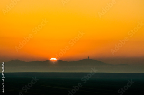 Sunrise in Yambol  Bulgaria  morning sun
