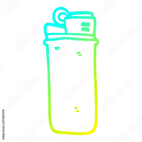 cold gradient line drawing cartoon disposable lighter