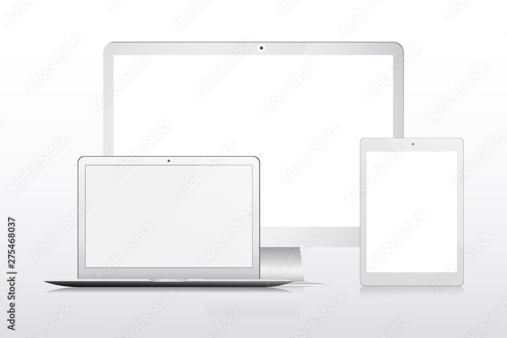 Realistic screen mock up device design. Realistic screen mock up device design.