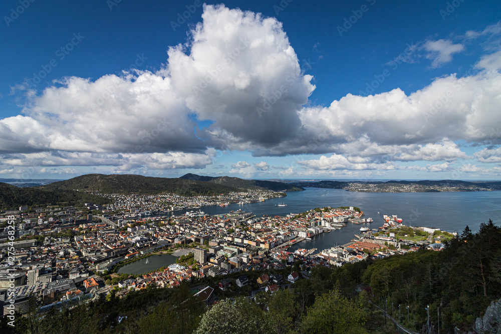 Aerial view of Bergen Aerial view of Bergen