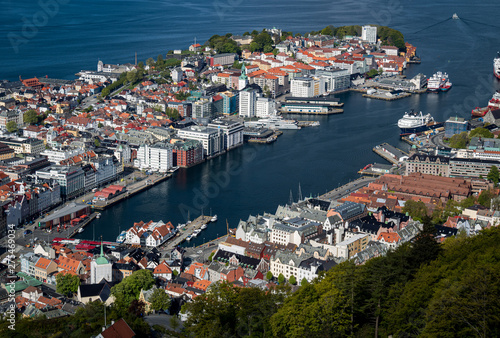 Aerial view of Bergen © Kathy Huddle 