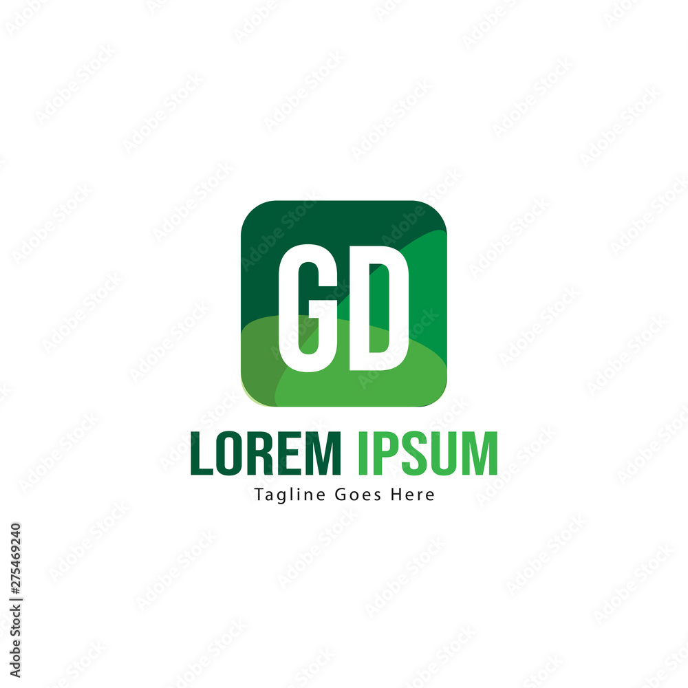 Initial GD logo template with modern frame. Minimalist GD letter logo vector illustration Initial GD logo template with modern frame. Minimalist GD letter logo vector illustration
