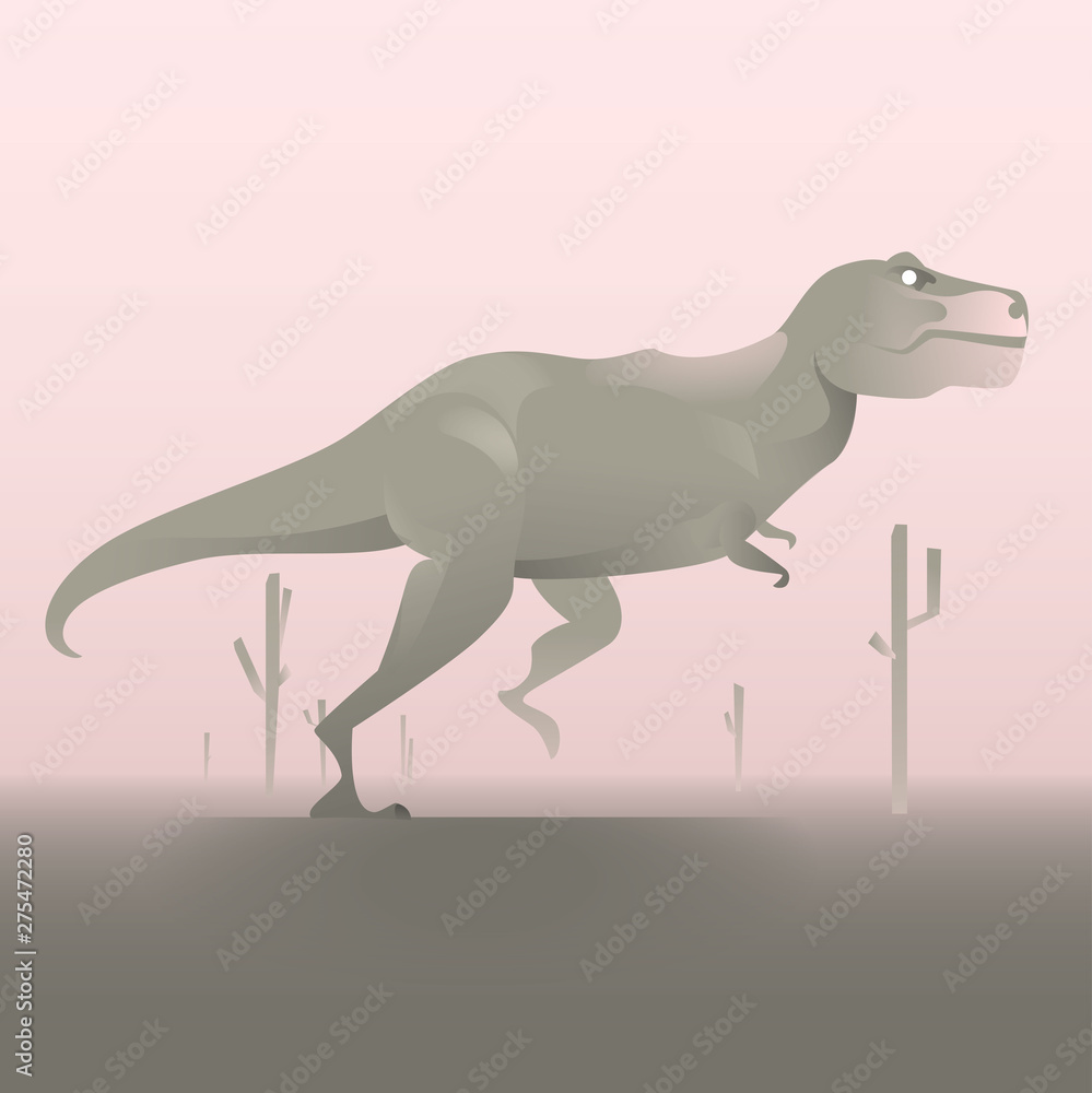 Fototapeta premium DinosaurPinkBack