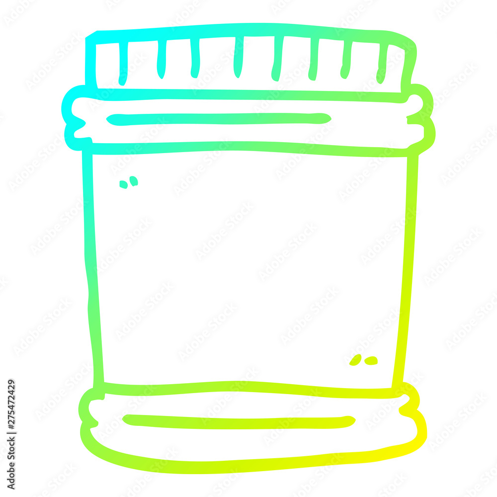 cold gradient line drawing cartoon vitamin pots cold gradient line drawing cartoon vitamin pots