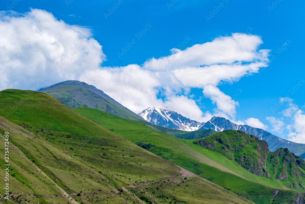 Fototapeta premium View of beautiful mountains in northern caucasus on sunny day