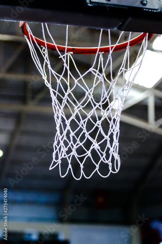 basketball hoop in the gym 