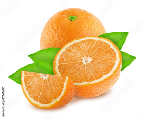 Fototapeta Naklejka Na Ścianę i Meble -  Composition with oranges isolated on white background.