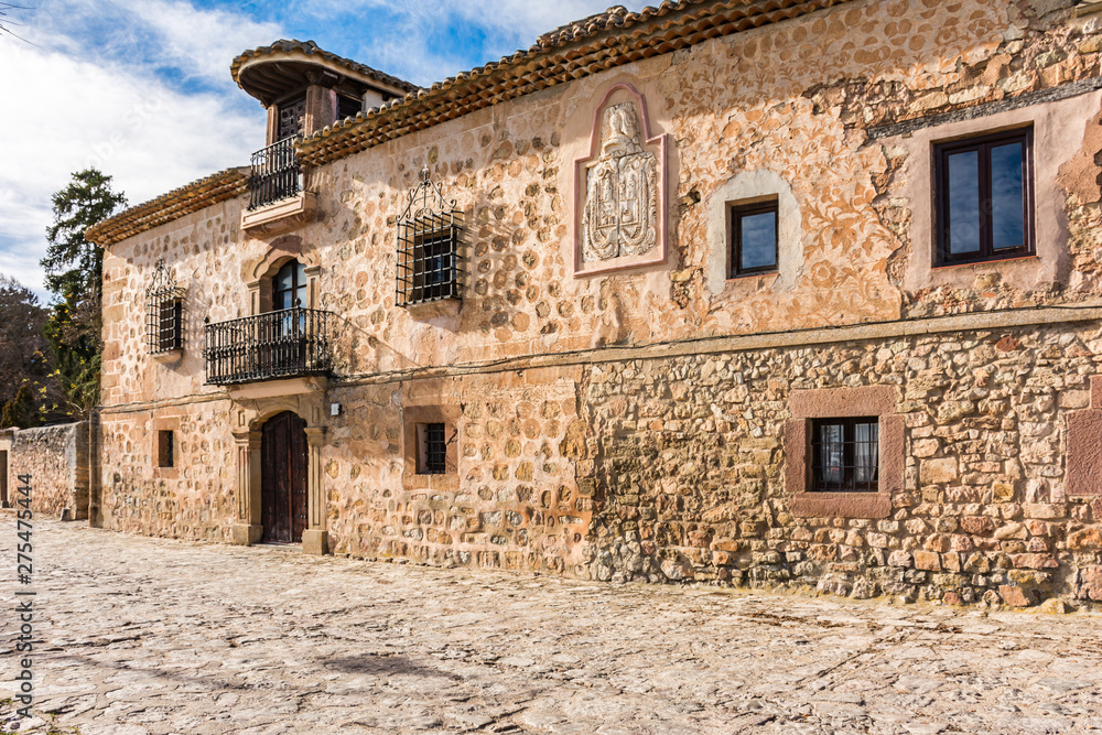 Streets and houses of the medieval village of Medinaceli in the province of Soria (Spain)