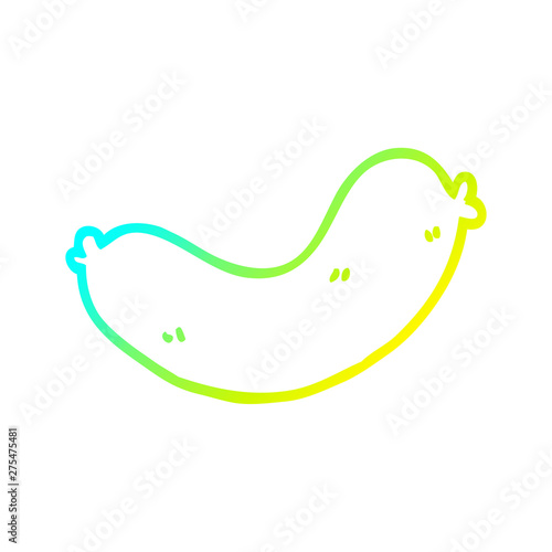 cold gradient line drawing cartoon sausages