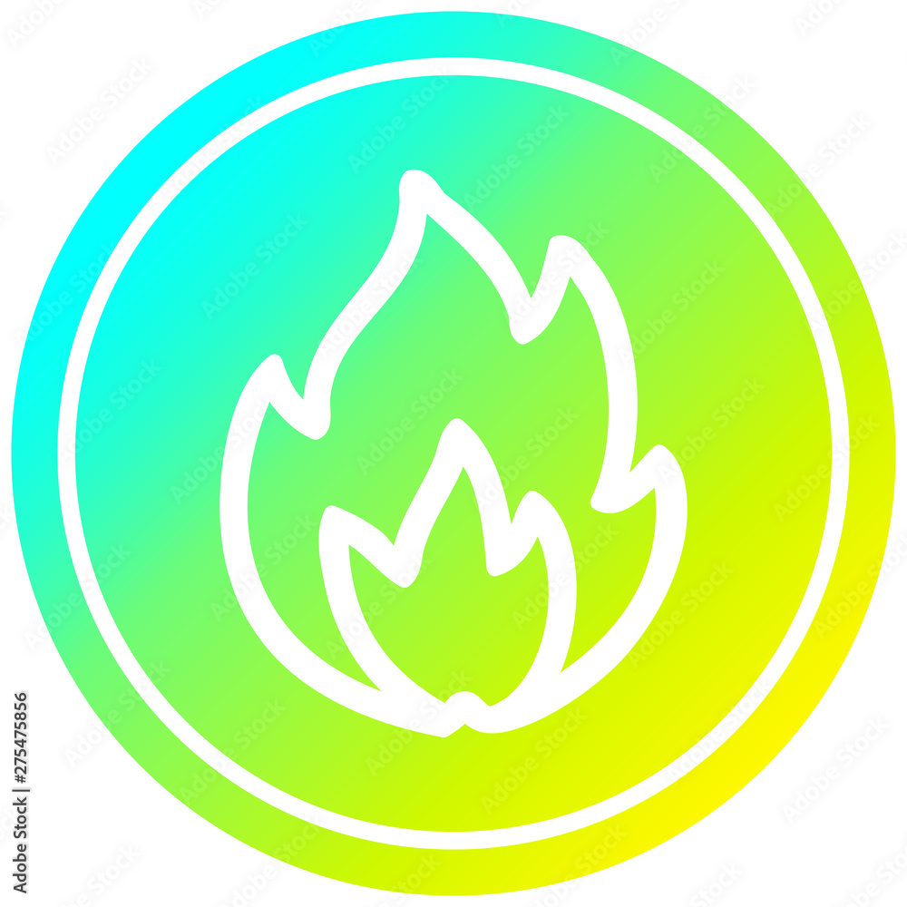 simple flame circular in cold gradient spectrum simple flame circular in cold gradient spectrum