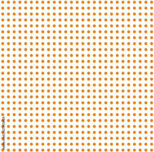 White background with orange dots 