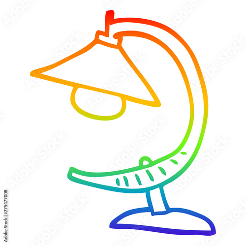 rainbow gradient line drawing cartoon funky lamp