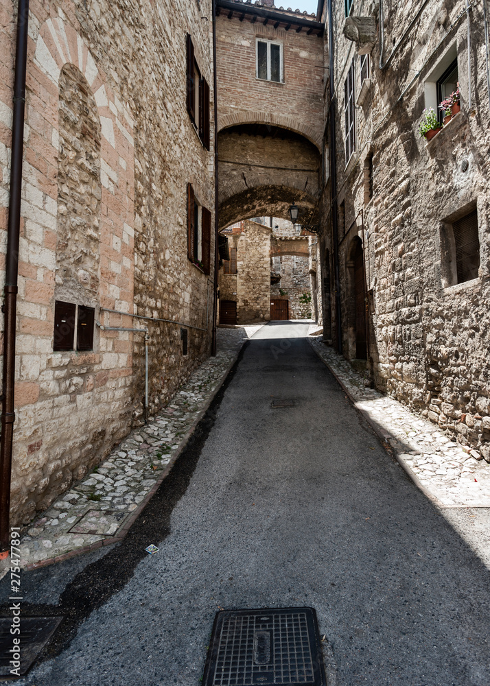 ancient medieval citadel of Narni in Umbria, Italy