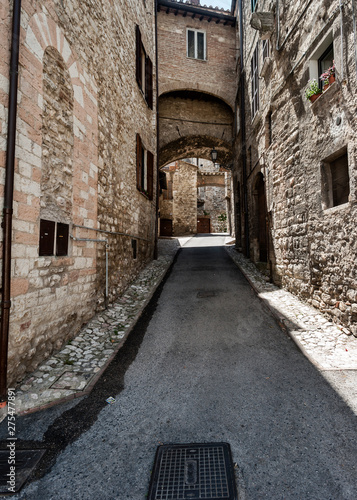 ancient medieval citadel of Narni in Umbria  Italy
