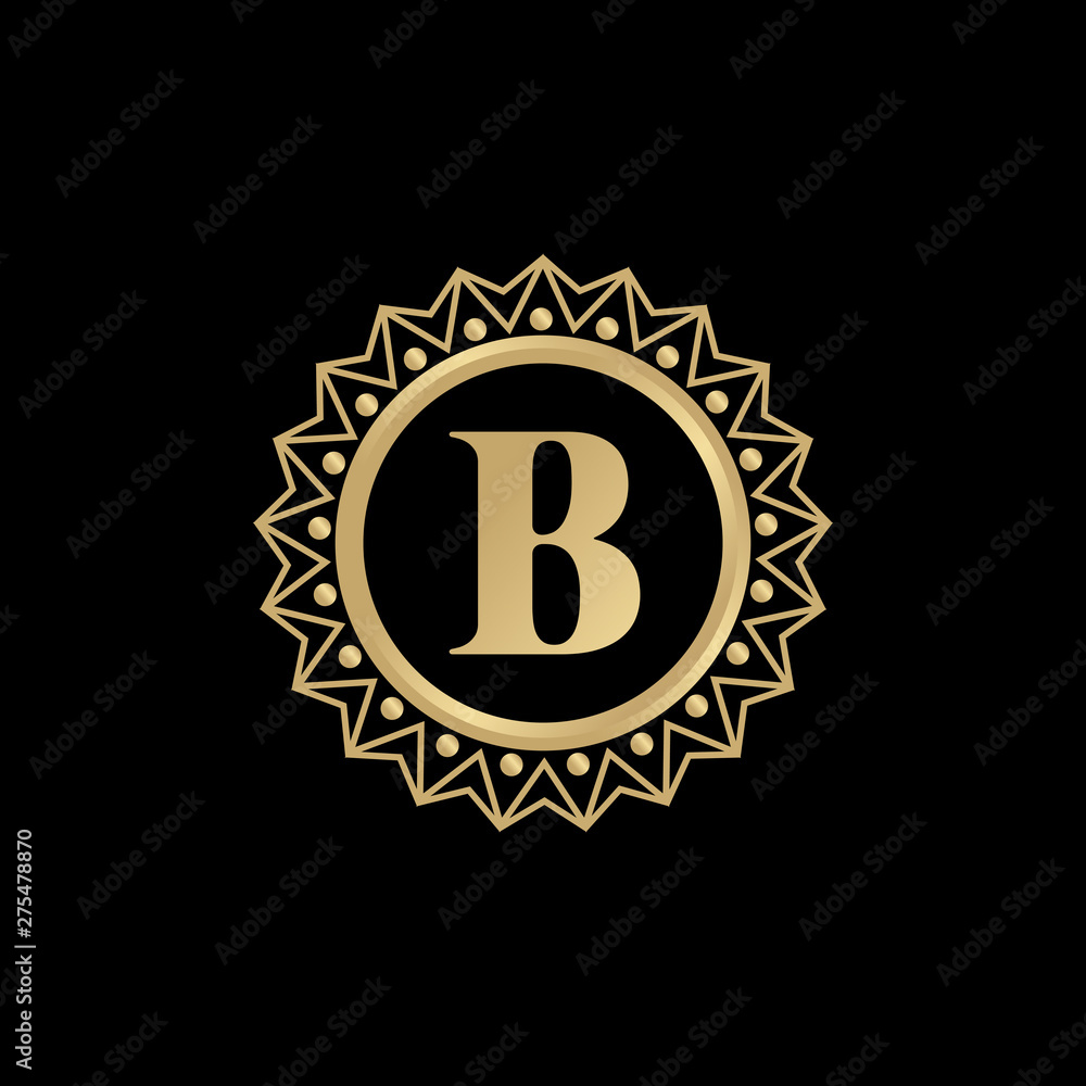 Fototapeta premium Luxury letter logo design vector template