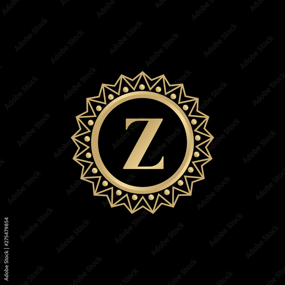 Fototapeta premium Luxury z letter logo design vector template