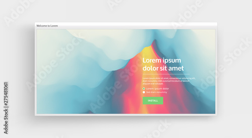 Website or mobile app landing page. Volcano eruption. Lava. Abstract background. Vector illustration for design.