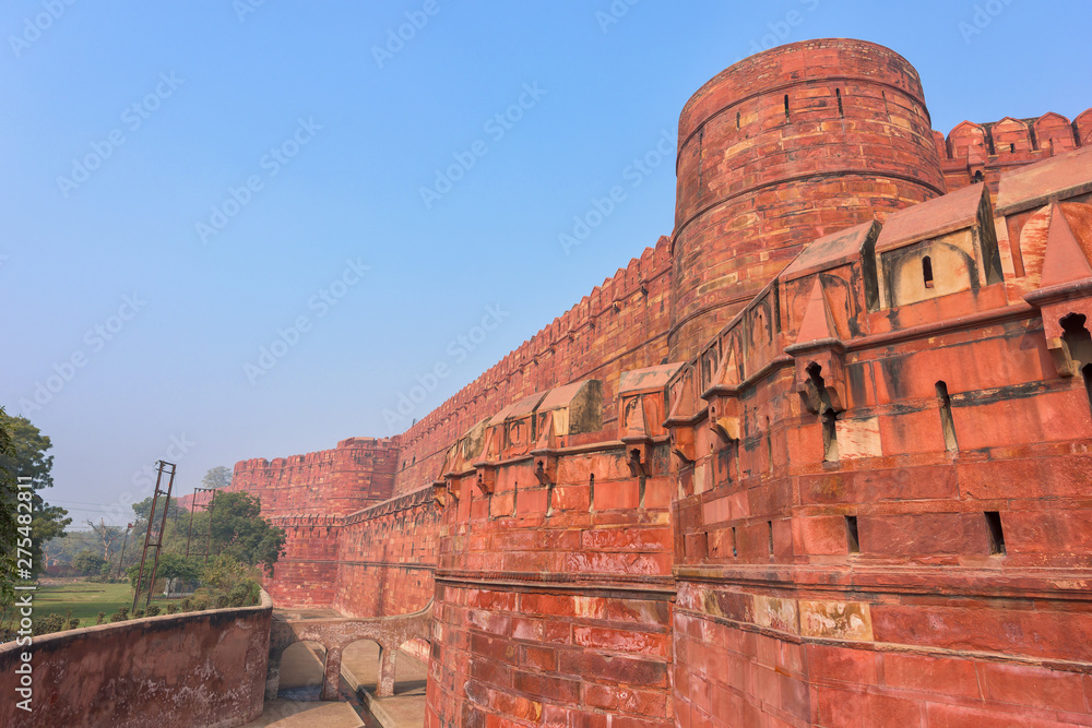 Agra fort at Uttar Pradesh, India.