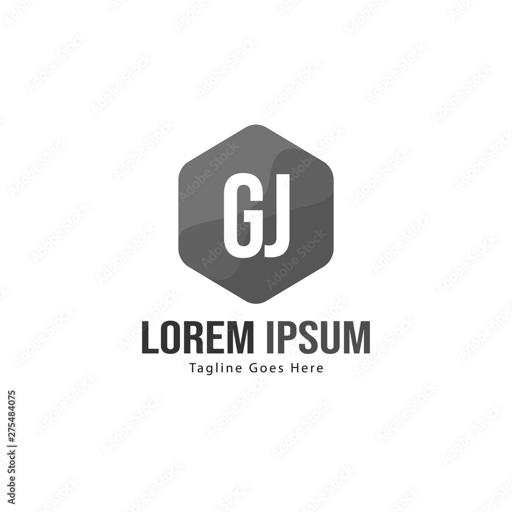Initial GJ logo template with modern frame. Minimalist GJ letter logo vector illustration Initial GJ logo template with modern frame. Minimalist GJ letter logo vector illustration
