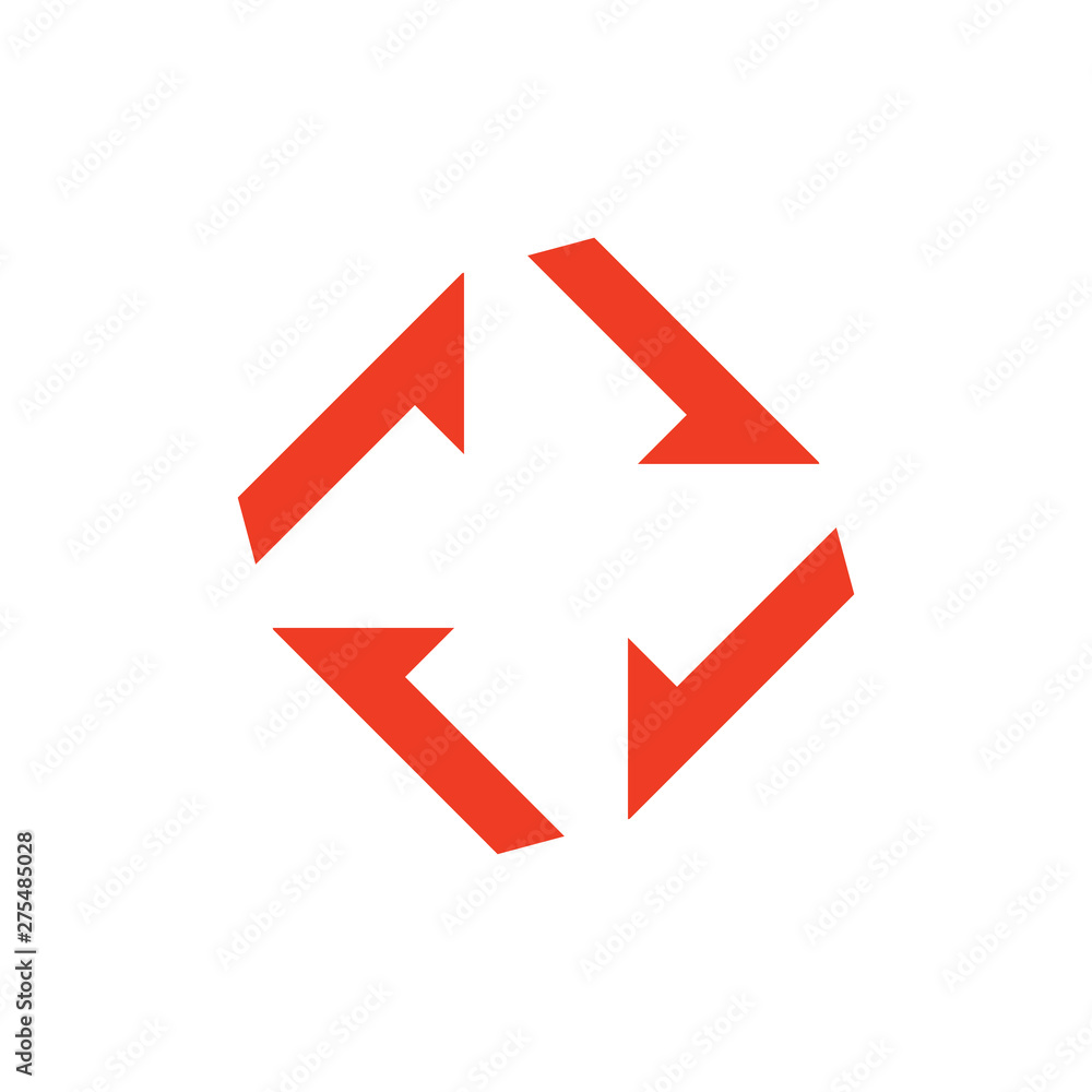 square fan turbine simple geometric logo vector square fan turbine simple geometric logo vector