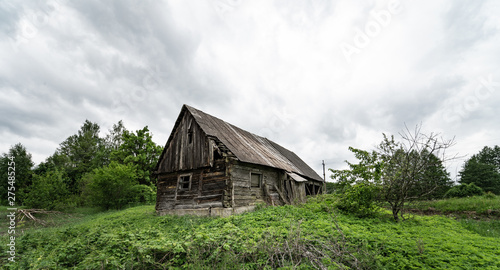 Abandoned farm in the filed