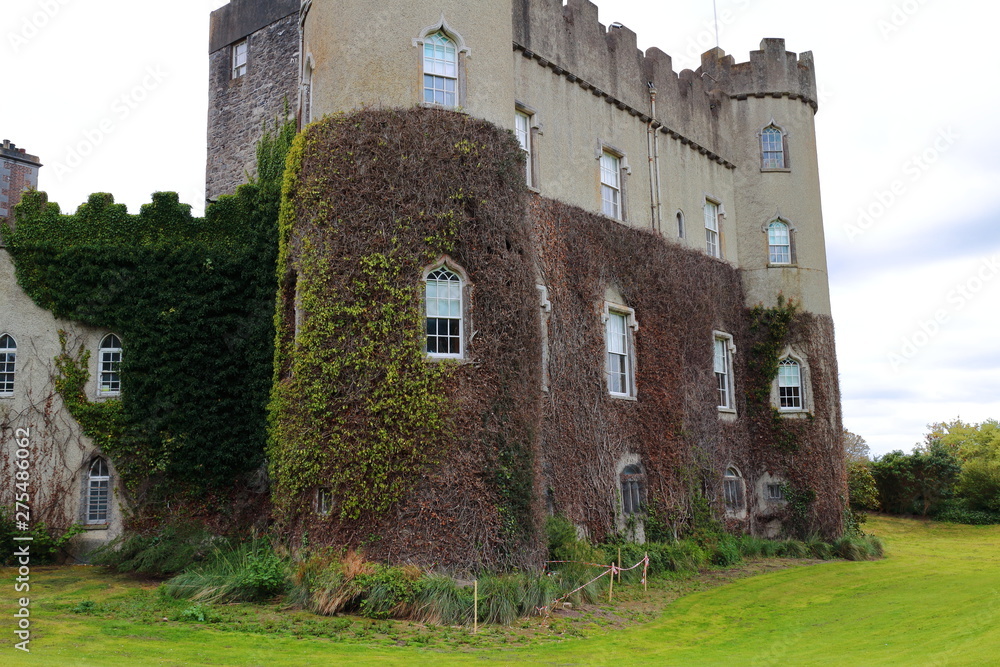 Ancient Irish castle of Malahide, near Dublin