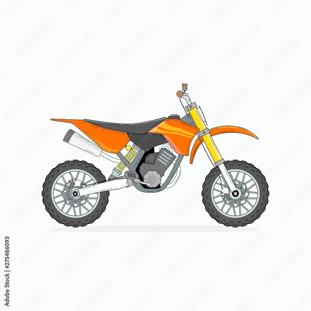 Obraz premium motocross in simple graphic