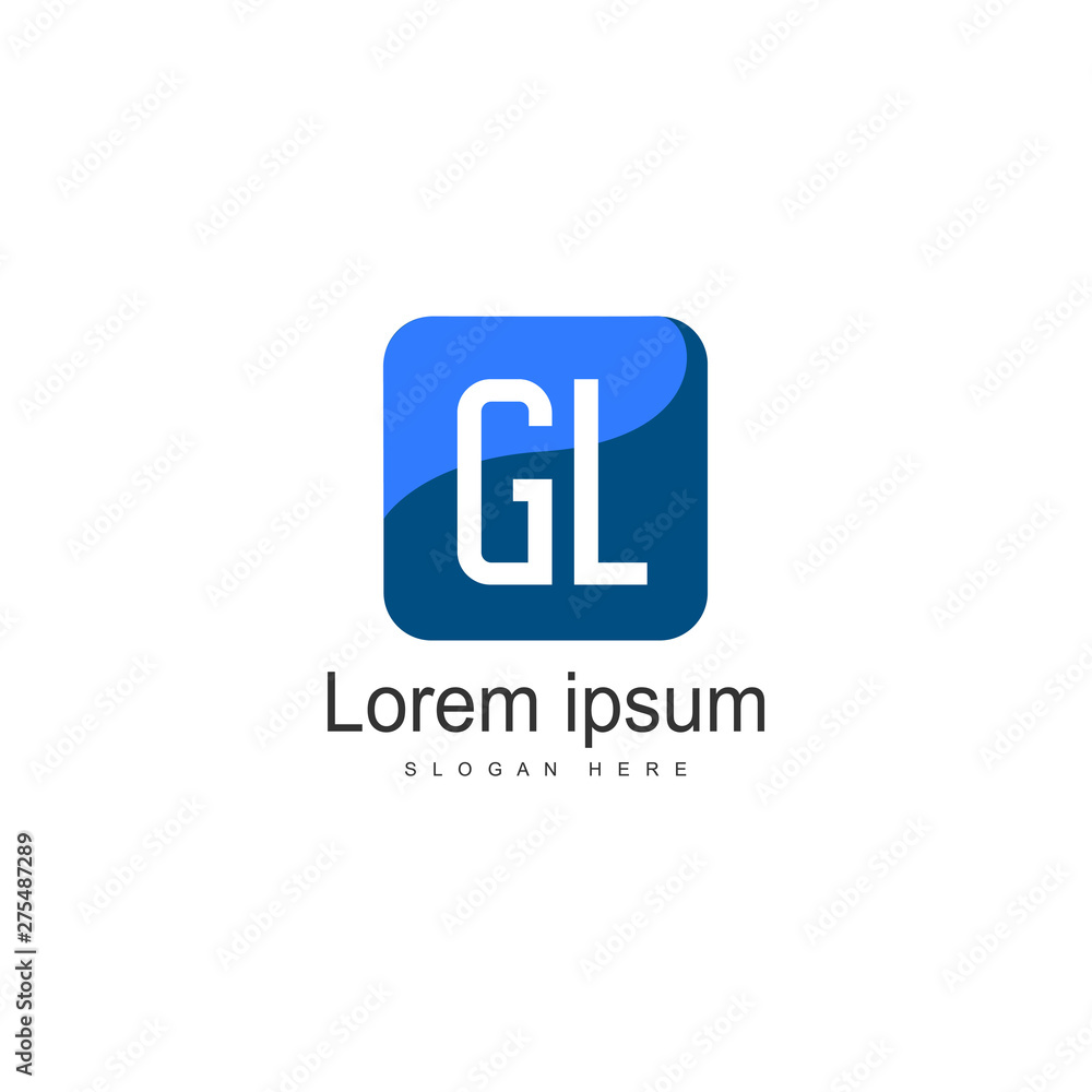 Initial GL logo template with modern frame. Minimalist GL letter logo vector illustration Initial GL logo template with modern frame. Minimalist GL letter logo vector illustration