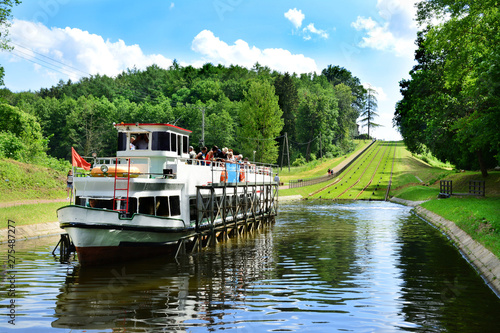 Statek na Kanale Elbląskim, Polska photo