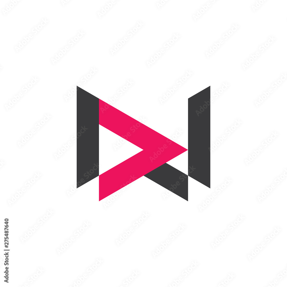 letter dw simple geometric line logo vector letter dw simple geometric line logo vector
