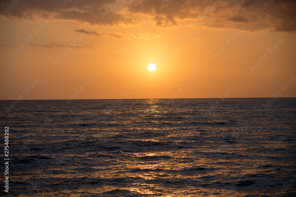 Madeira colourful sunset dramatic Atlantic Ocean