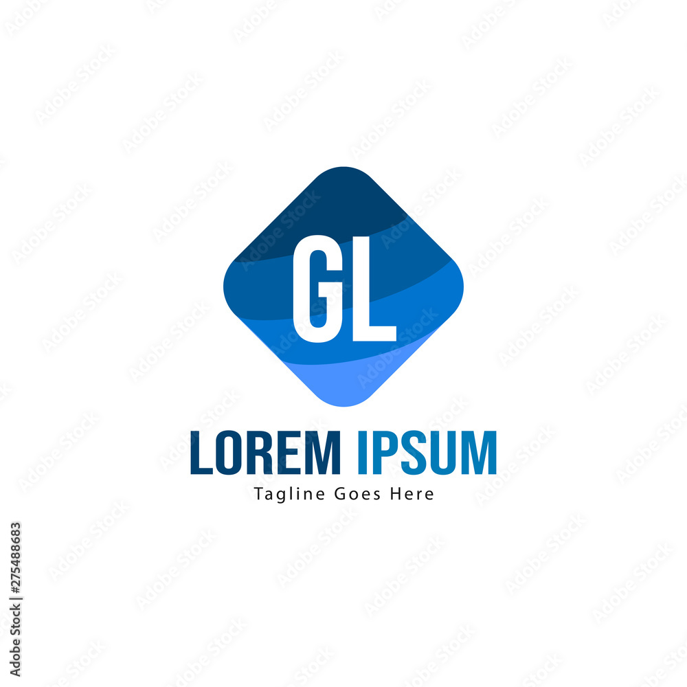 Initial GL logo template with modern frame. Minimalist GL letter logo vector illustration Initial GL logo template with modern frame. Minimalist GL letter logo vector illustration