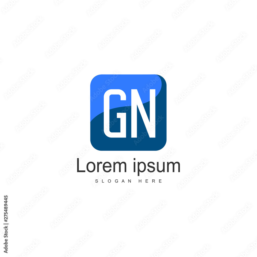 Initial GN logo template with modern frame. Minimalist GN letter logo vector illustration Initial GN logo template with modern frame. Minimalist GN letter logo vector illustration