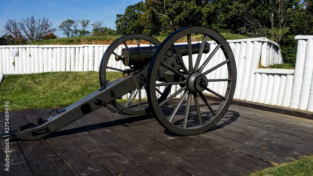 Cannon in one of the parks in Virginia America