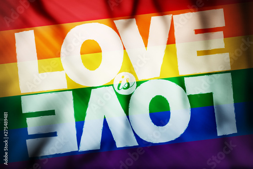 Love is love, flag raimbow