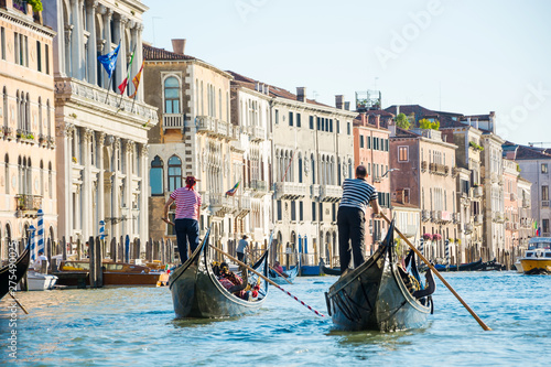 Fototapeta View of the Grand Canal from a gondola in Venice, Italy