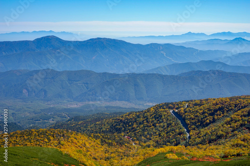 秋 乗鞍山頂畳平からの紅葉風景