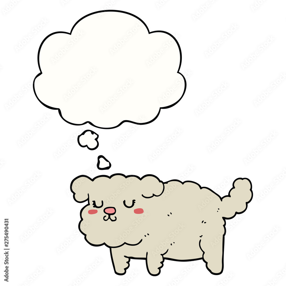 cartoon dog and thought bubble cartoon dog and thought bubble