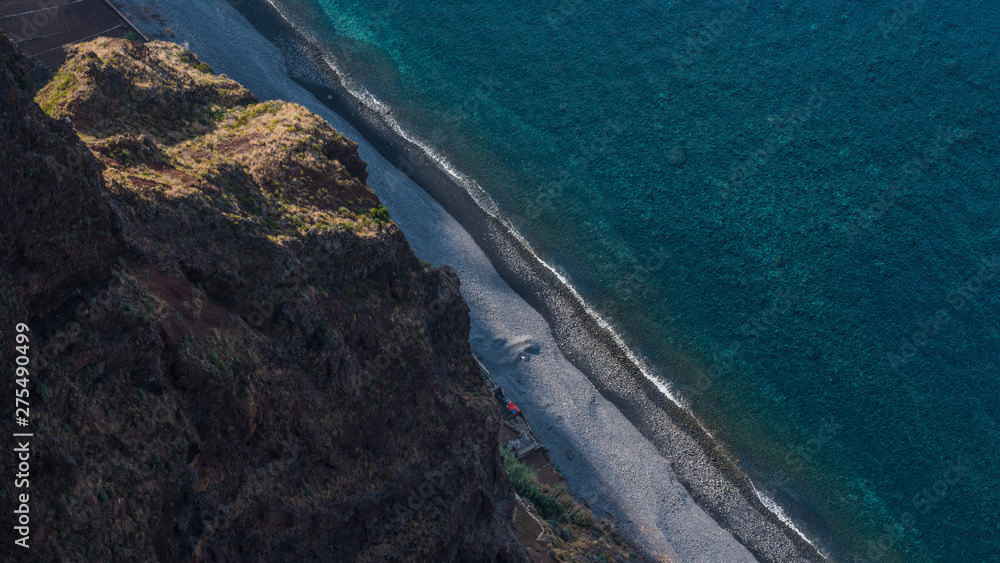 Madeira Aerial view of seashore