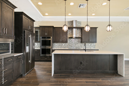 Kitchen Island with pendant lights