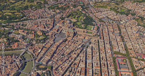 St. Peter's Basilica in the Vatican from a bird's eye view © ppicasso