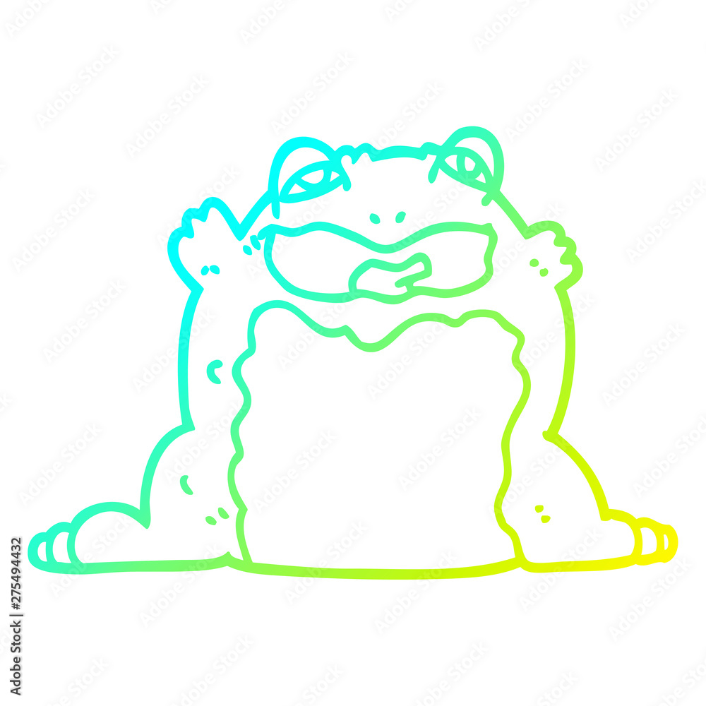 cold gradient line drawing cartoon toad cold gradient line drawing cartoon toad