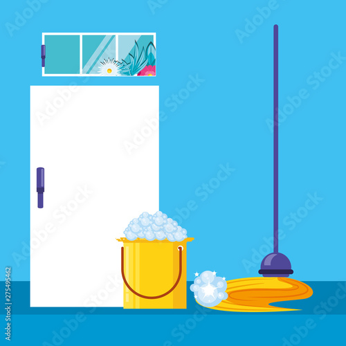 housekeeping tools in home indoor