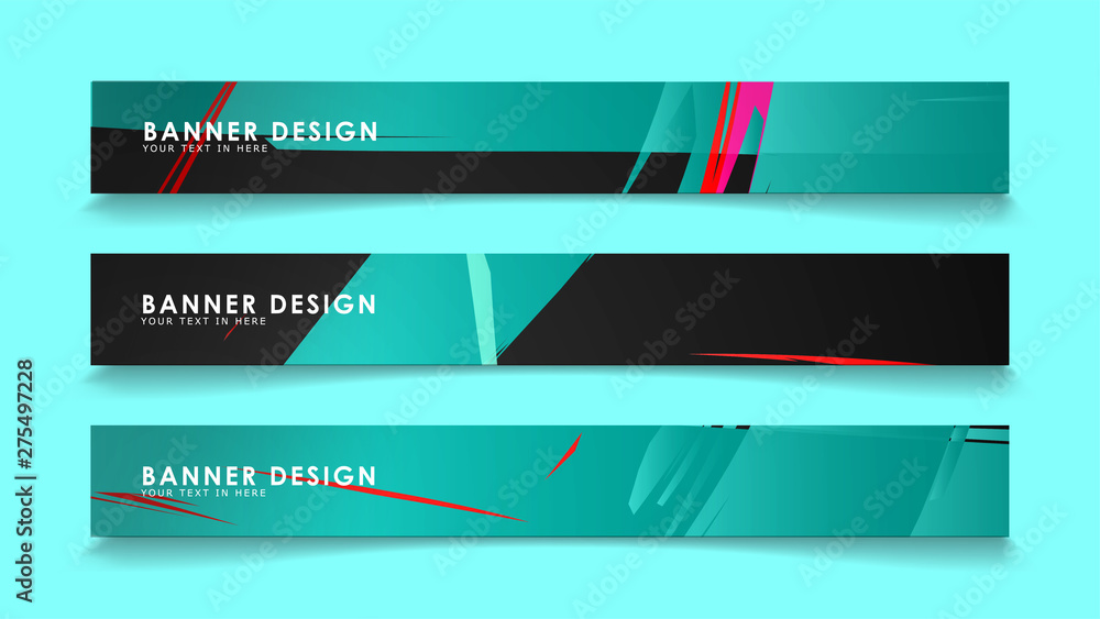 Fototapeta premium Simple abstract geometric banners with simple geometric banner spray vector banners .design illustration