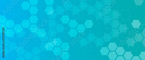 Abstract hexagon background. Technology poligonal design. Digital futuristic minimalism