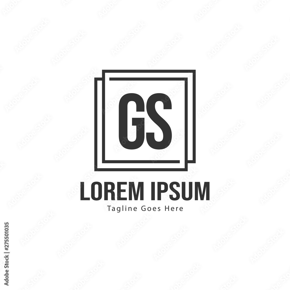 Initial GS logo template with modern frame. Minimalist GS letter logo vector illustration Initial GS logo template with modern frame. Minimalist GS letter logo vector illustration