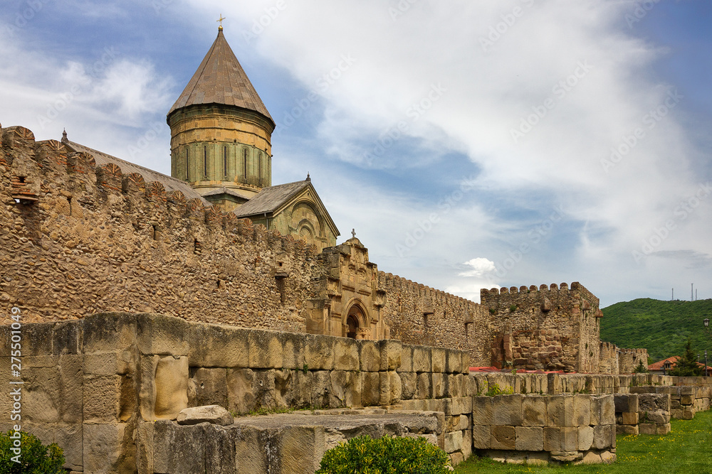 Georgia, Mtskheta town, Svetitskhoveli church and fortress. UNESCO World Heritage.