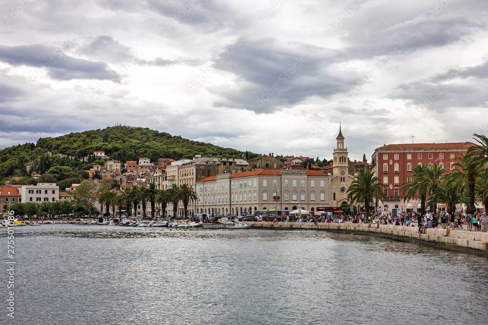 Split, Croatia: town seafront in summer.